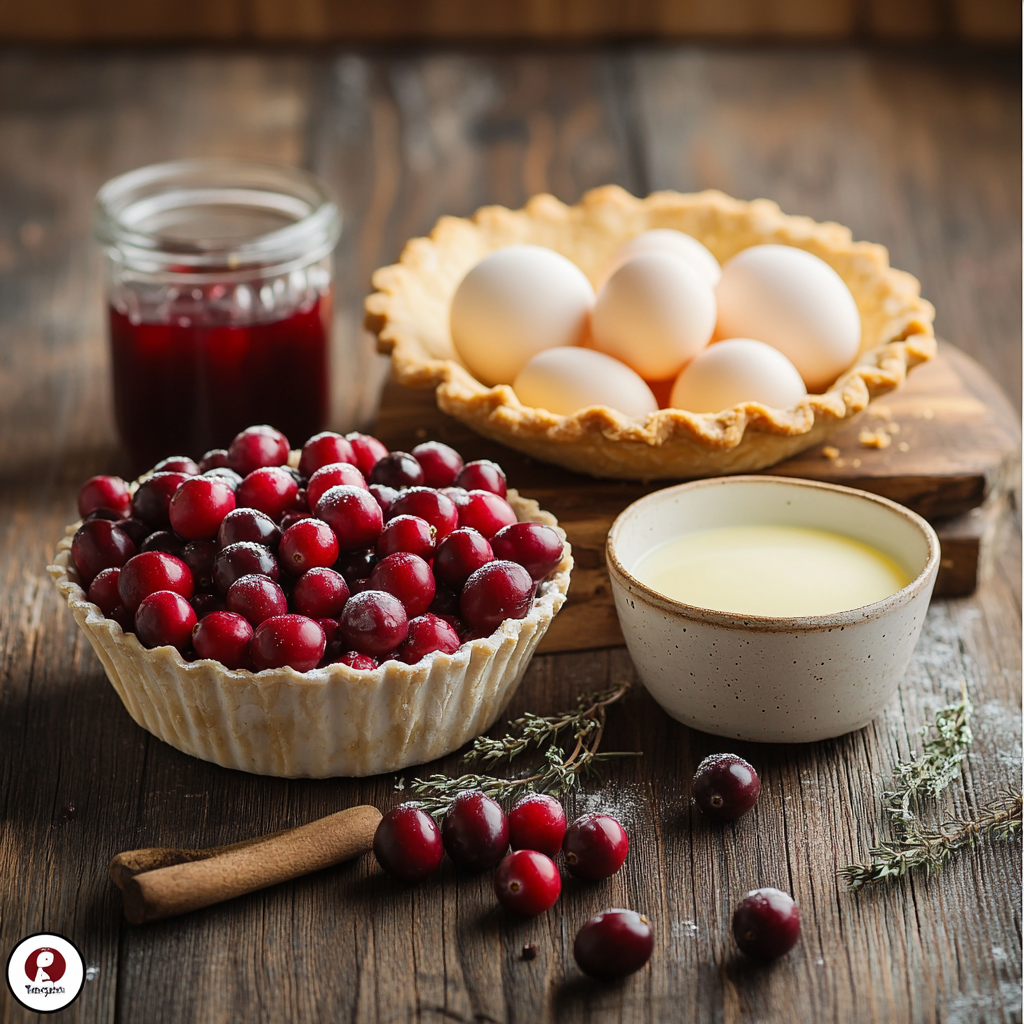 Cranberry Custard Pie ingredients