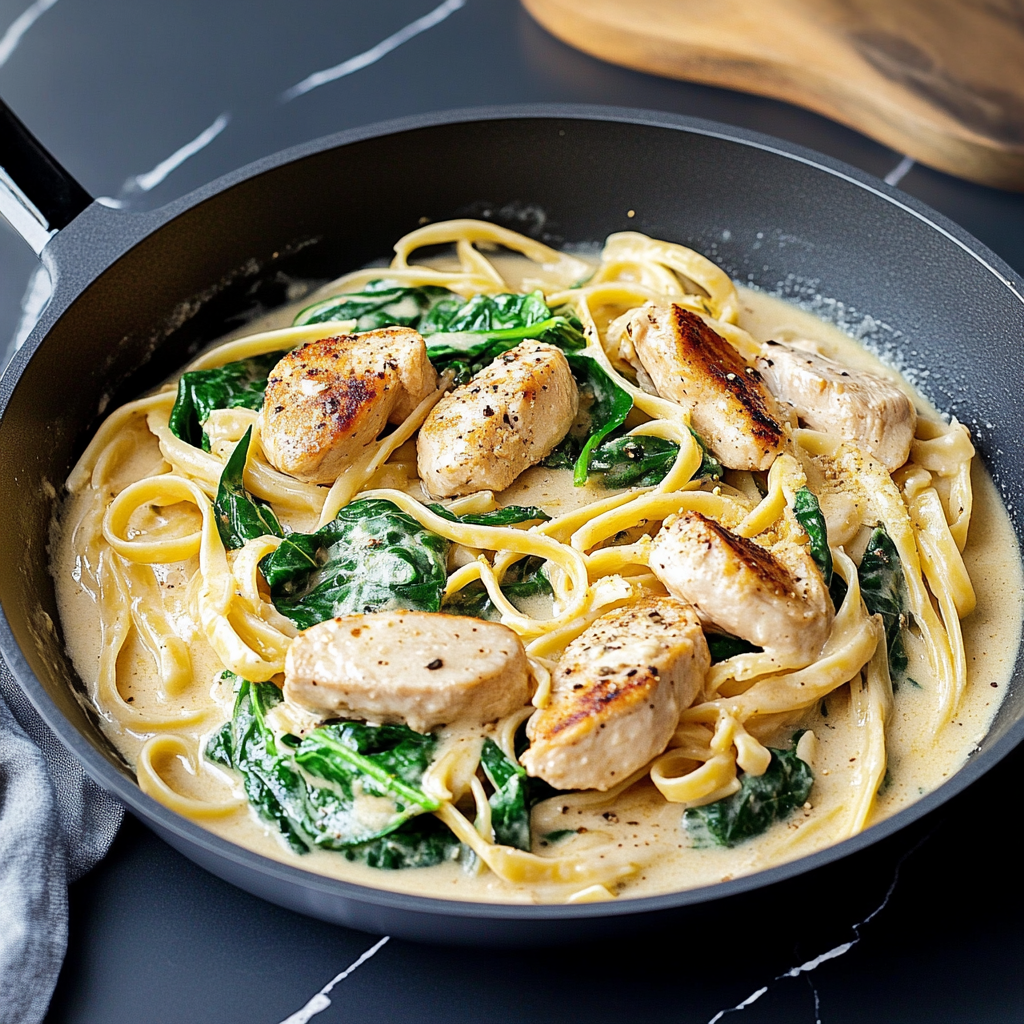 Creamy Spinach Chicken Pasta