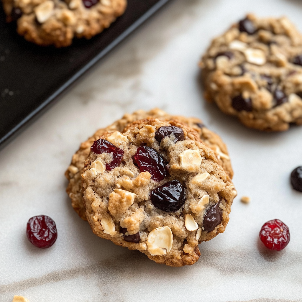 Dark Chocolate Cranberry Oatmeal Cookies