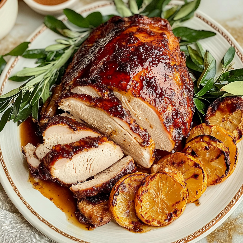Easy Smoked Turkey Recipe with Maple BBQ Glaze