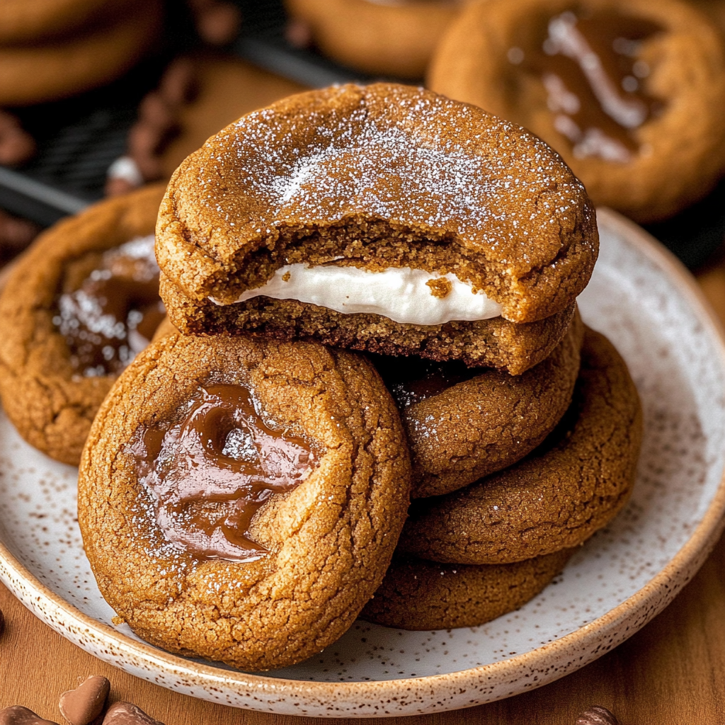 Gingerbread Cheesecake Cookies