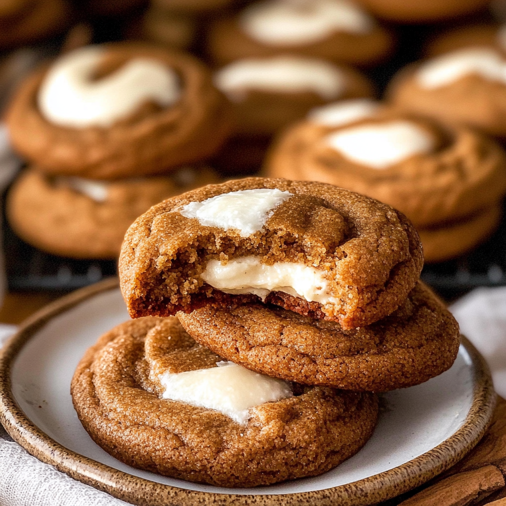 Gingerbread Cheesecake Cookies
