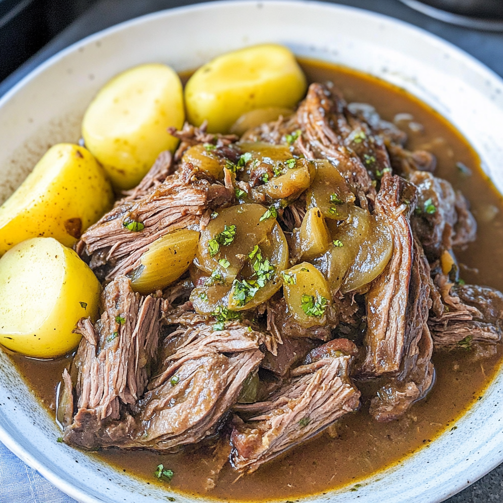 Mississippi Pot Roast with Beef Gravy