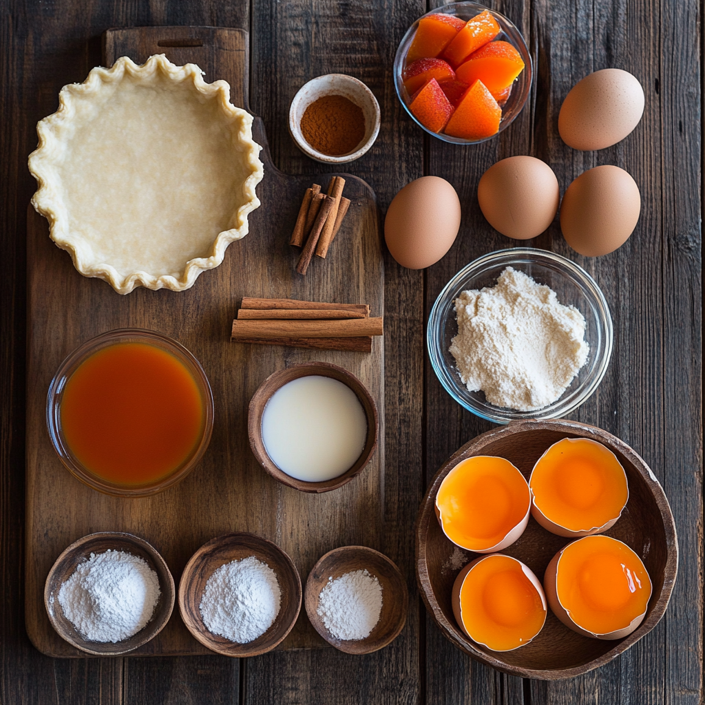 Persimmon Pie ingredients