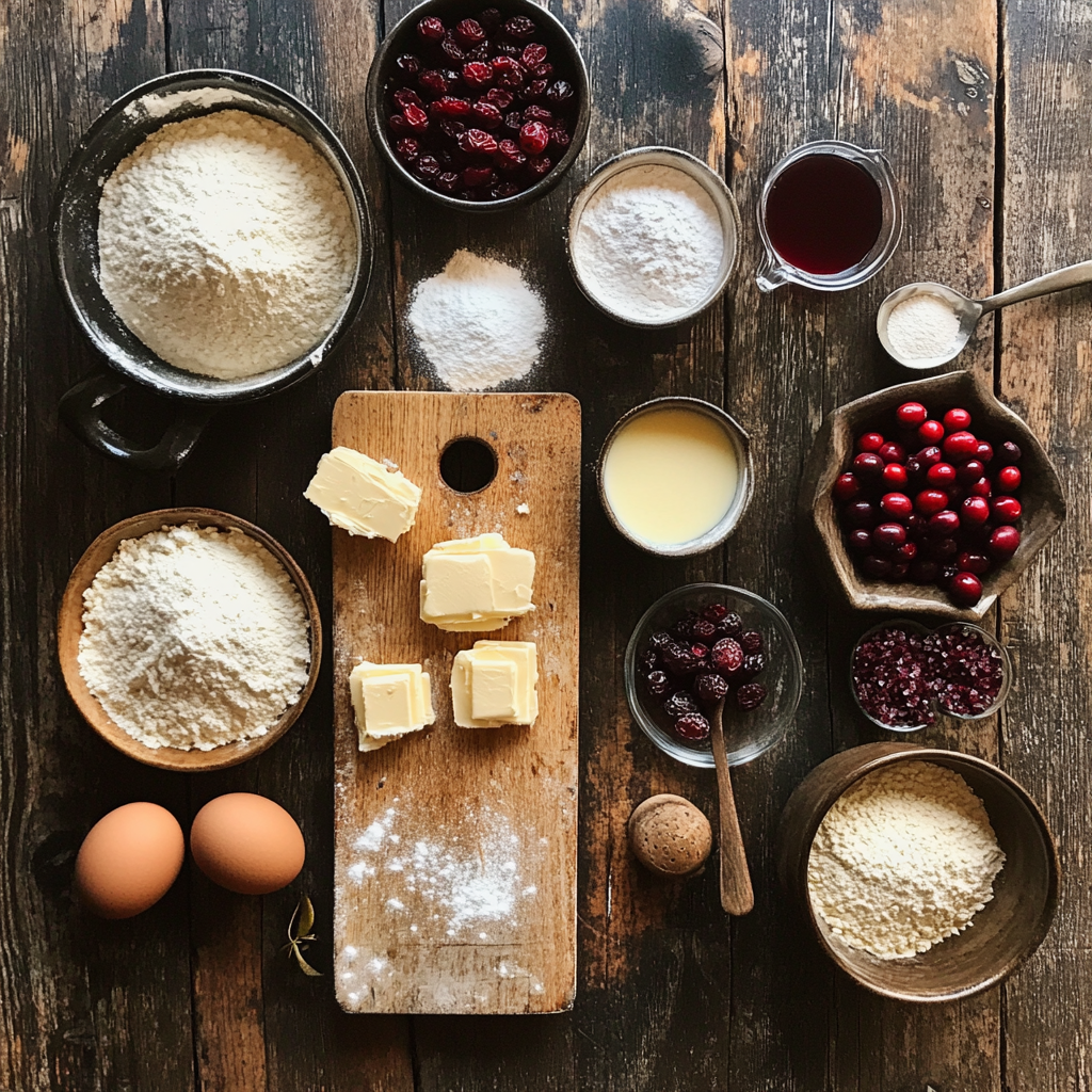 Sparkling Frosted Cranberry Cookies ingredients
