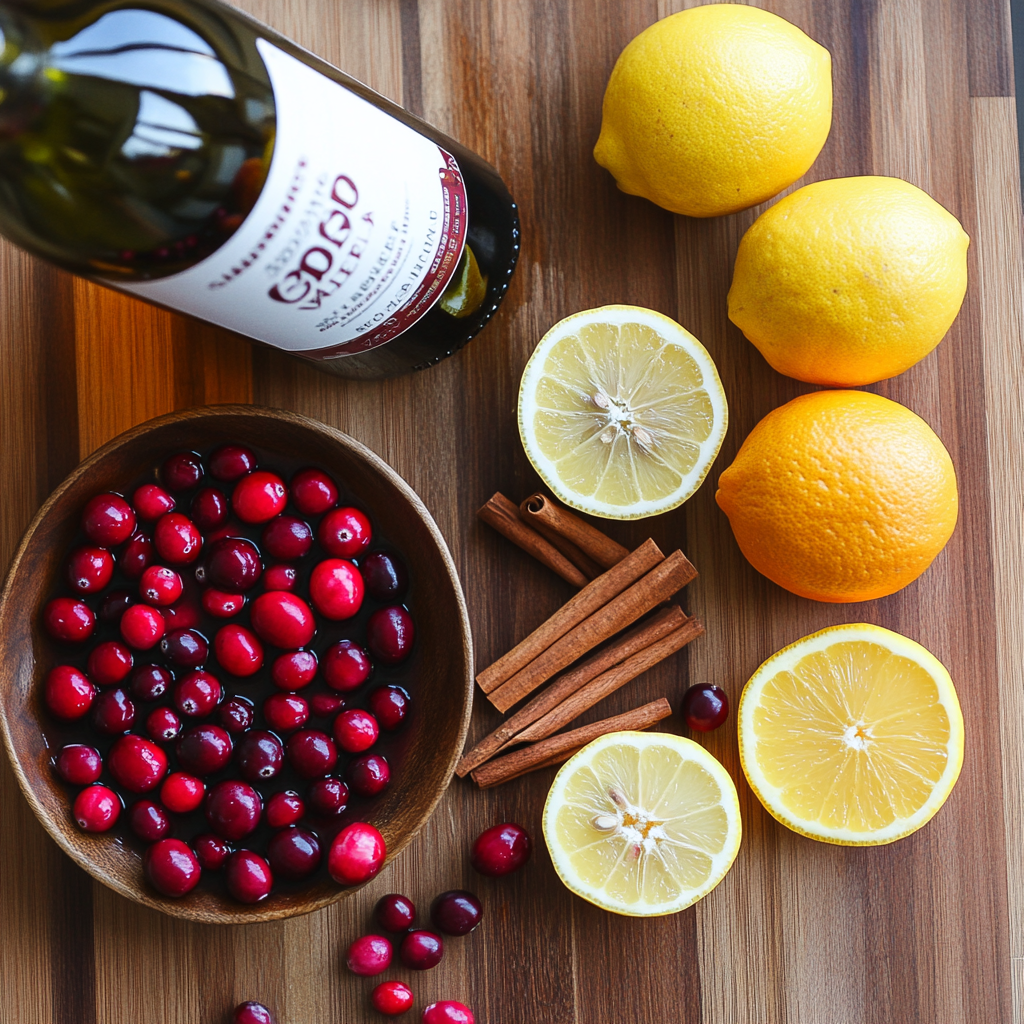 White Christmas Sangria ingredients