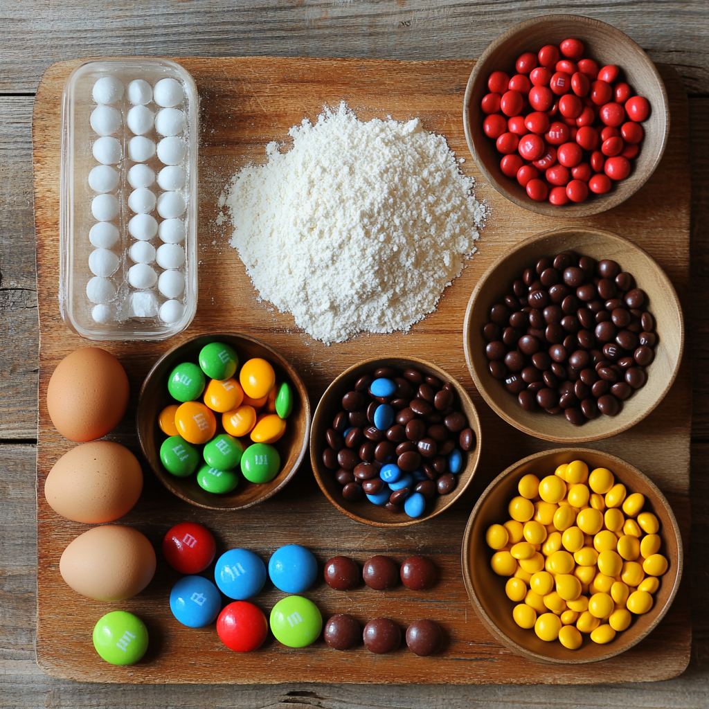BEST M&M Cookies ingredients