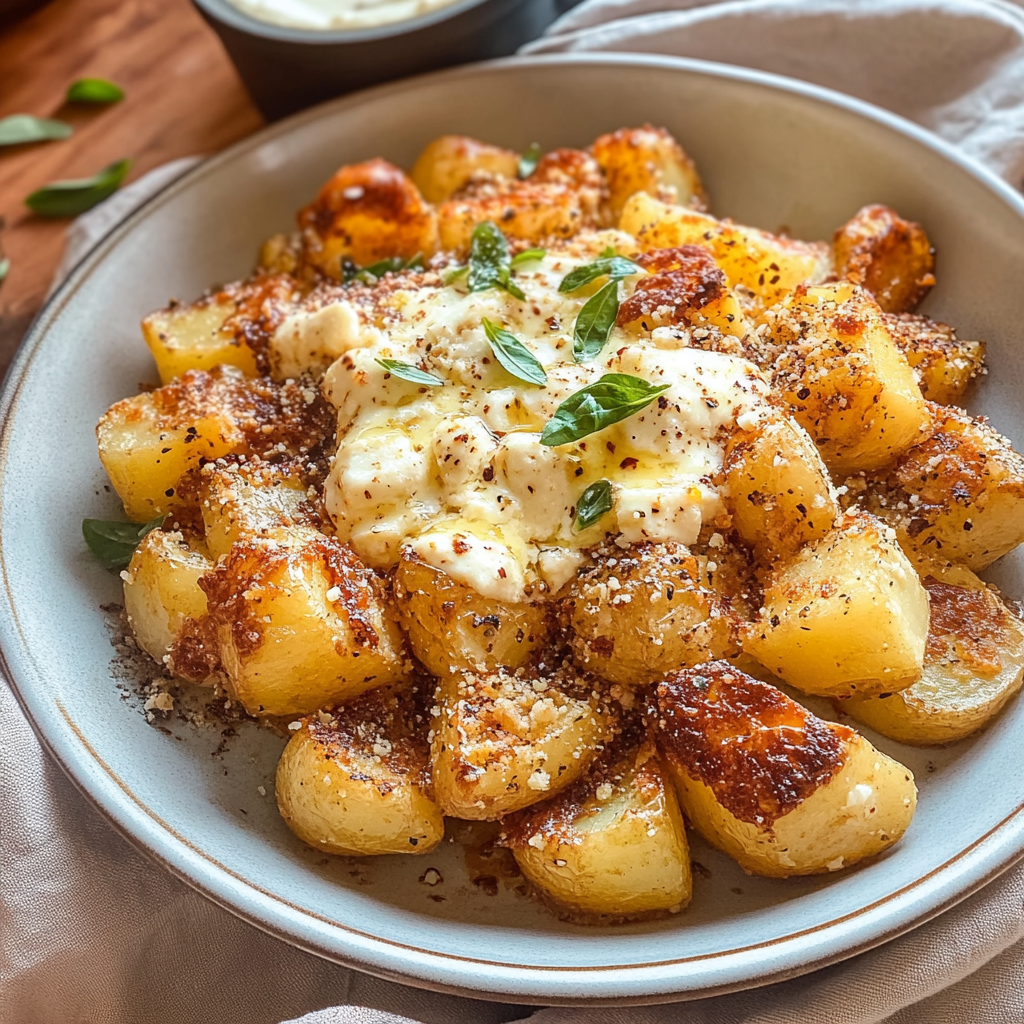 Baked Feta Potatoes
