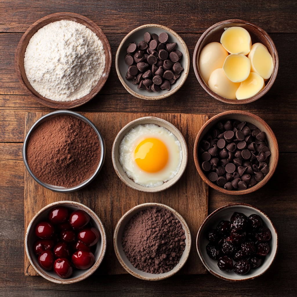 Black Forest Brownies ingredients