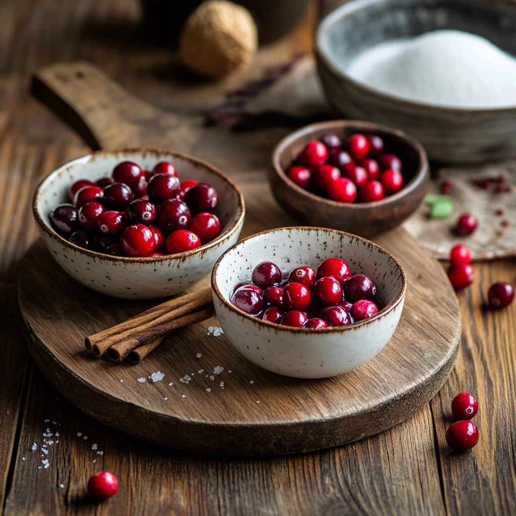 Candied Cranberries ingredients
