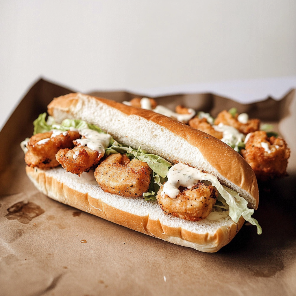 Crispy Cajun-Spiced Fried Shrimp Po’ Boys
