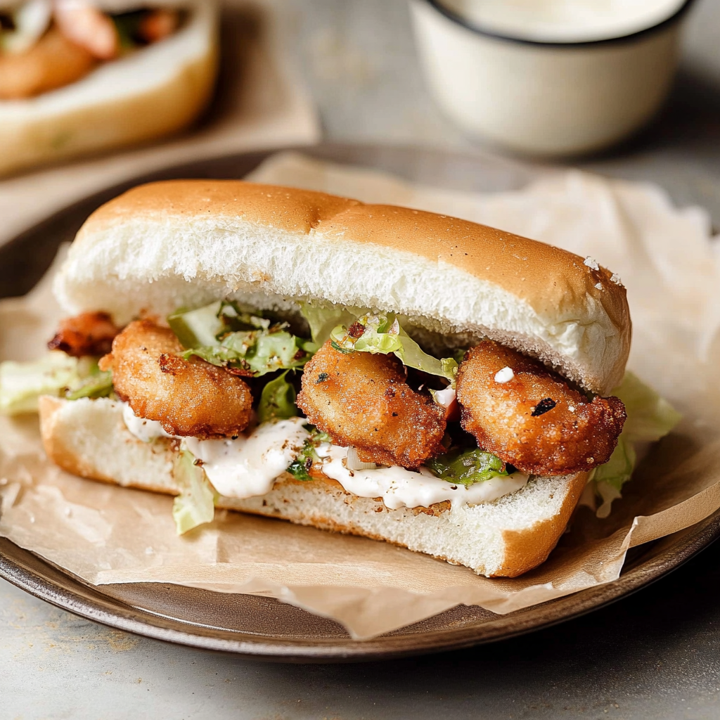 Crispy Cajun-Spiced Fried Shrimp Po’ Boys