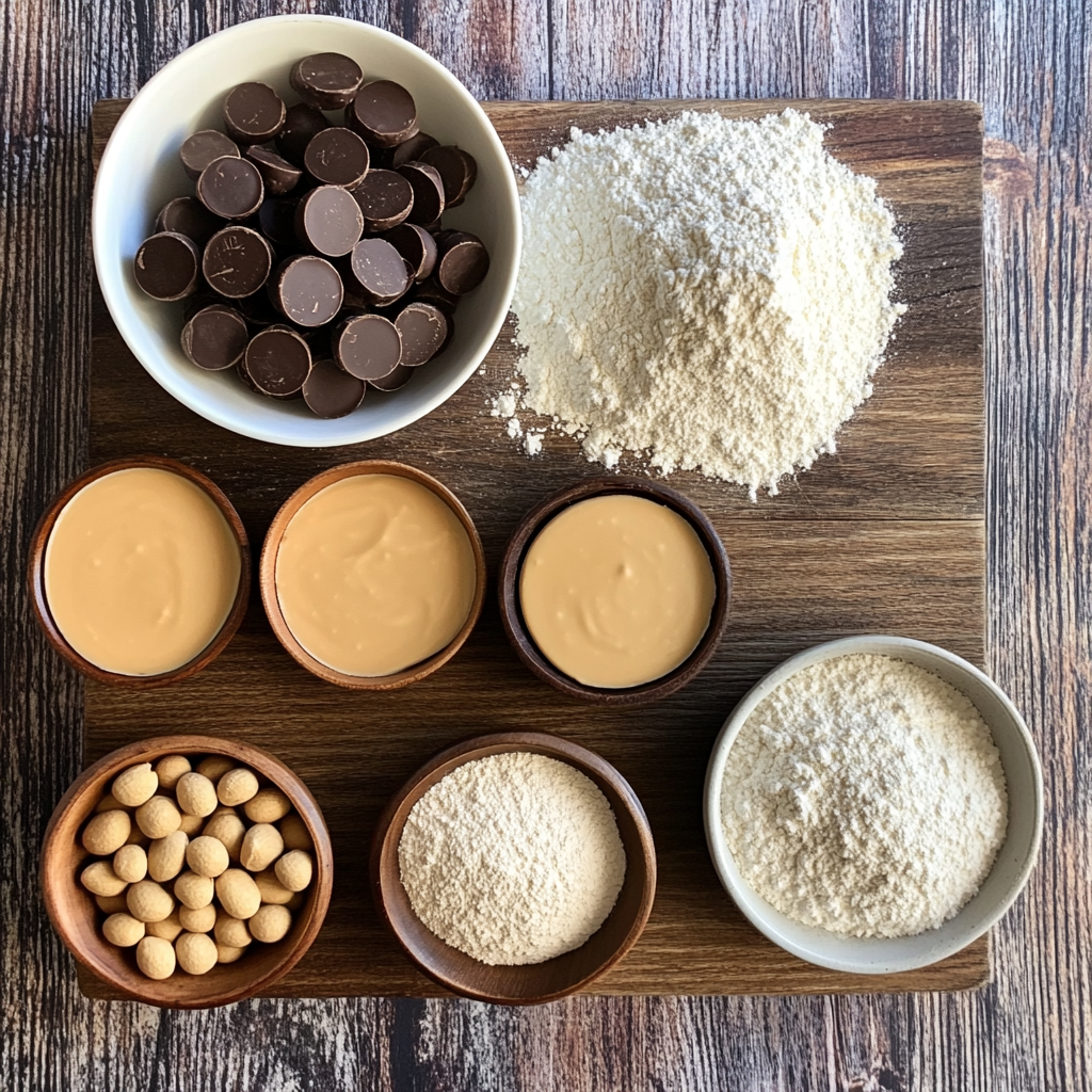 Easy Peanut Butter Blossom Cookies ingredients