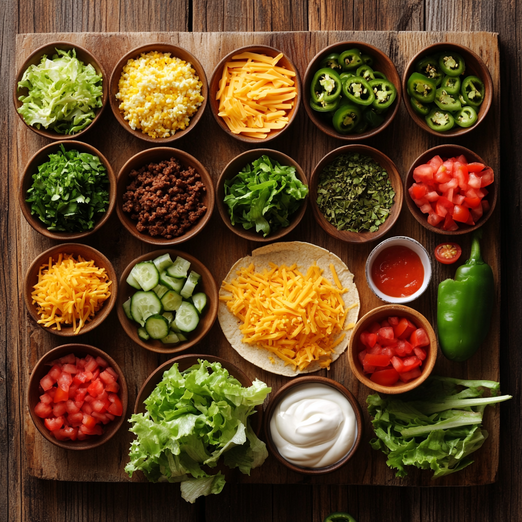Easy Taco Cups Recipe ingredients