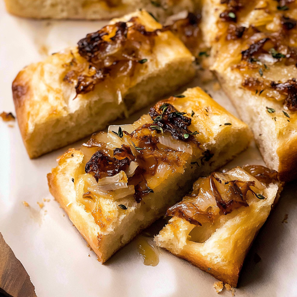 Fluffy Caramelized Onion Focaccia
