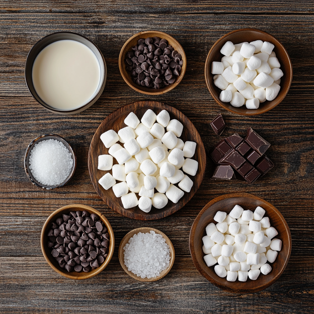 Hot Chocolate Dip ingredients