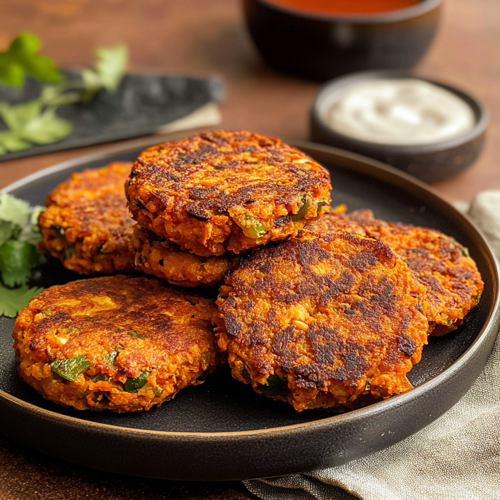 Indian Spiced Sweet Potato Patties