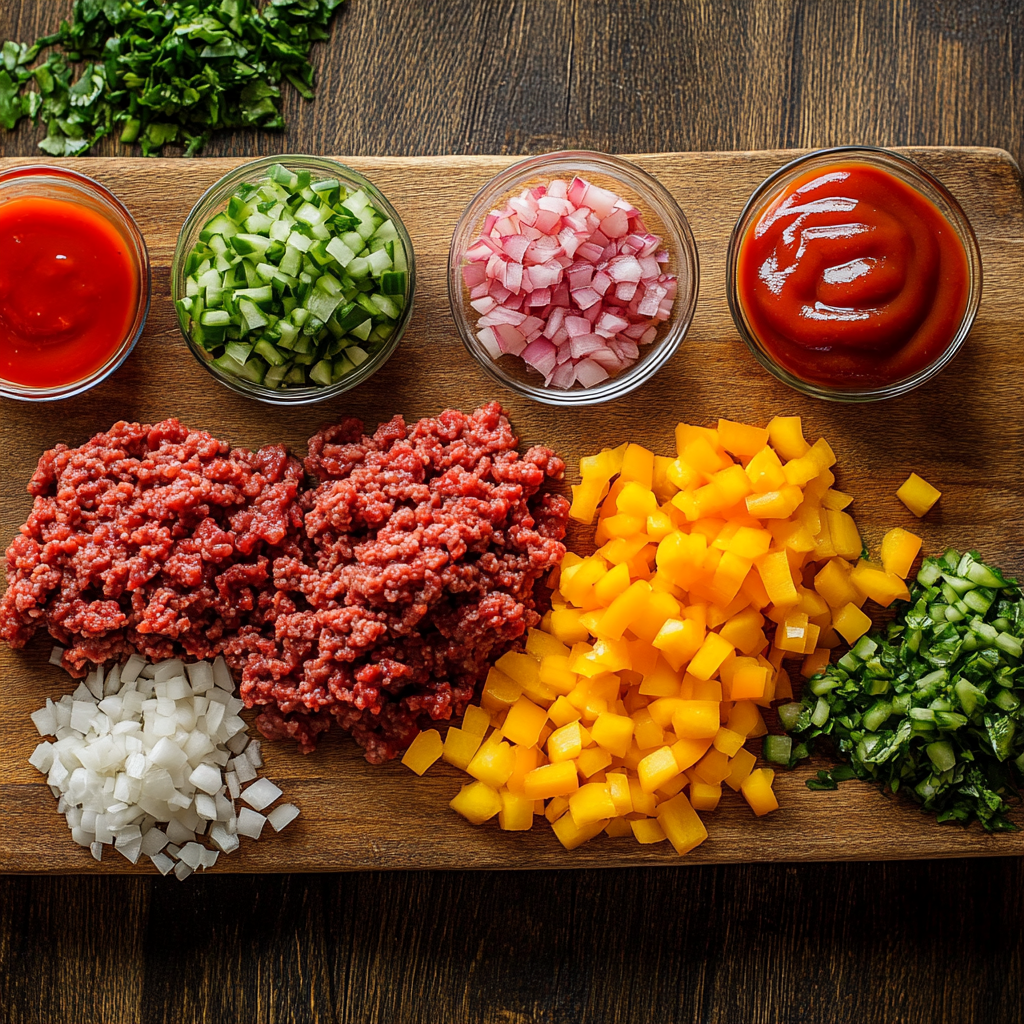 Mississippi Style Crock Pot Meatloaf ingredients