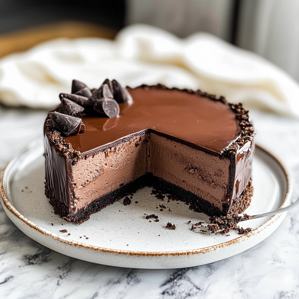 No Bake Chocolate Cheesecake