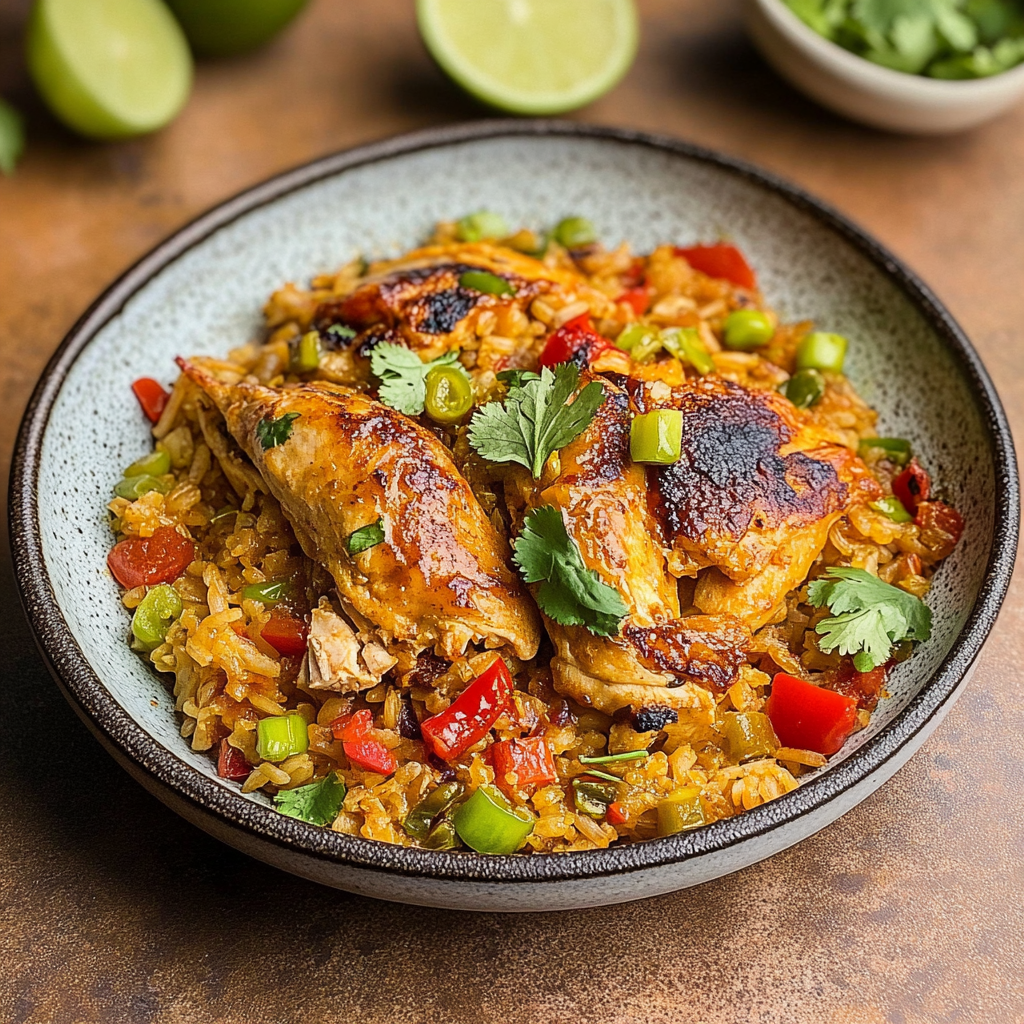 One Pot Chicken Fajita Rice