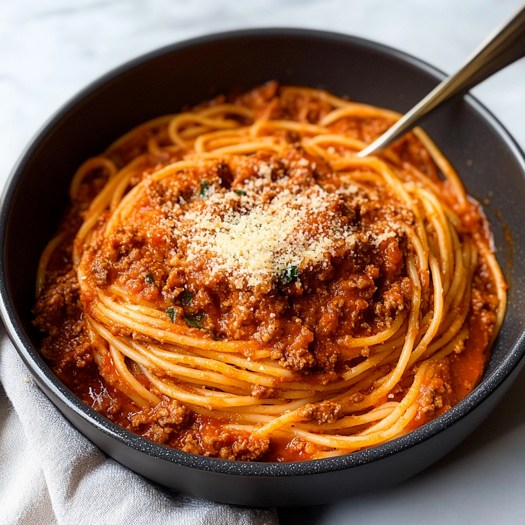 One Pot Spaghetti and Meat Sauce