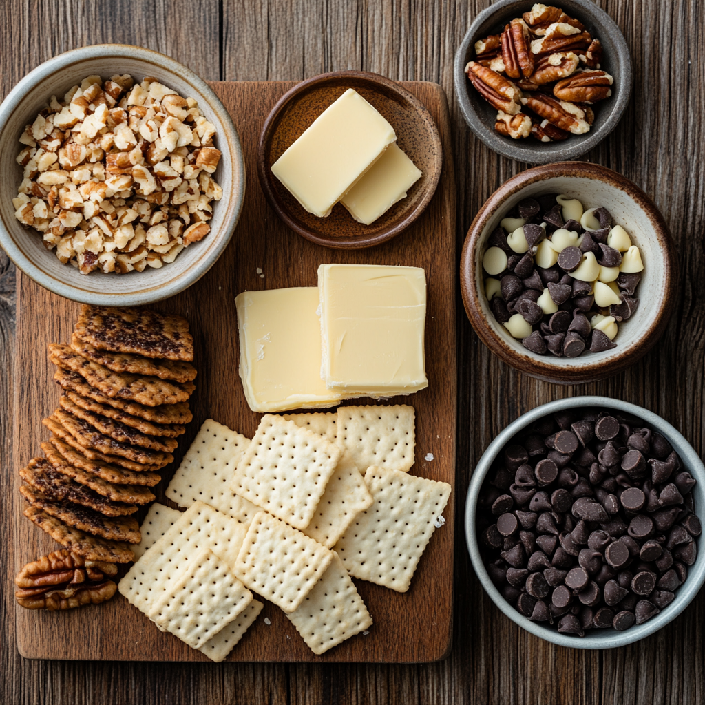 Saltine Cracker Toffee ingredients