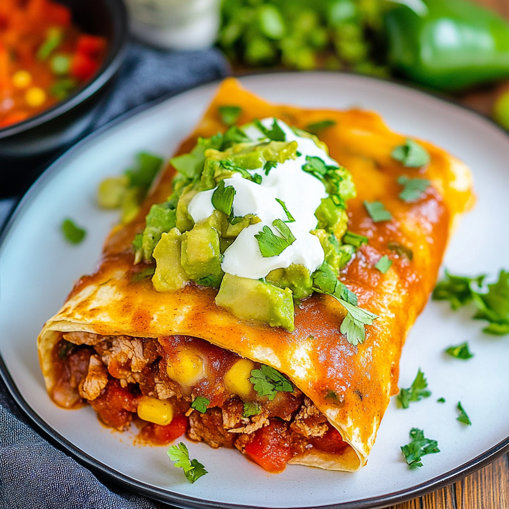 Smothered Beef Burritos