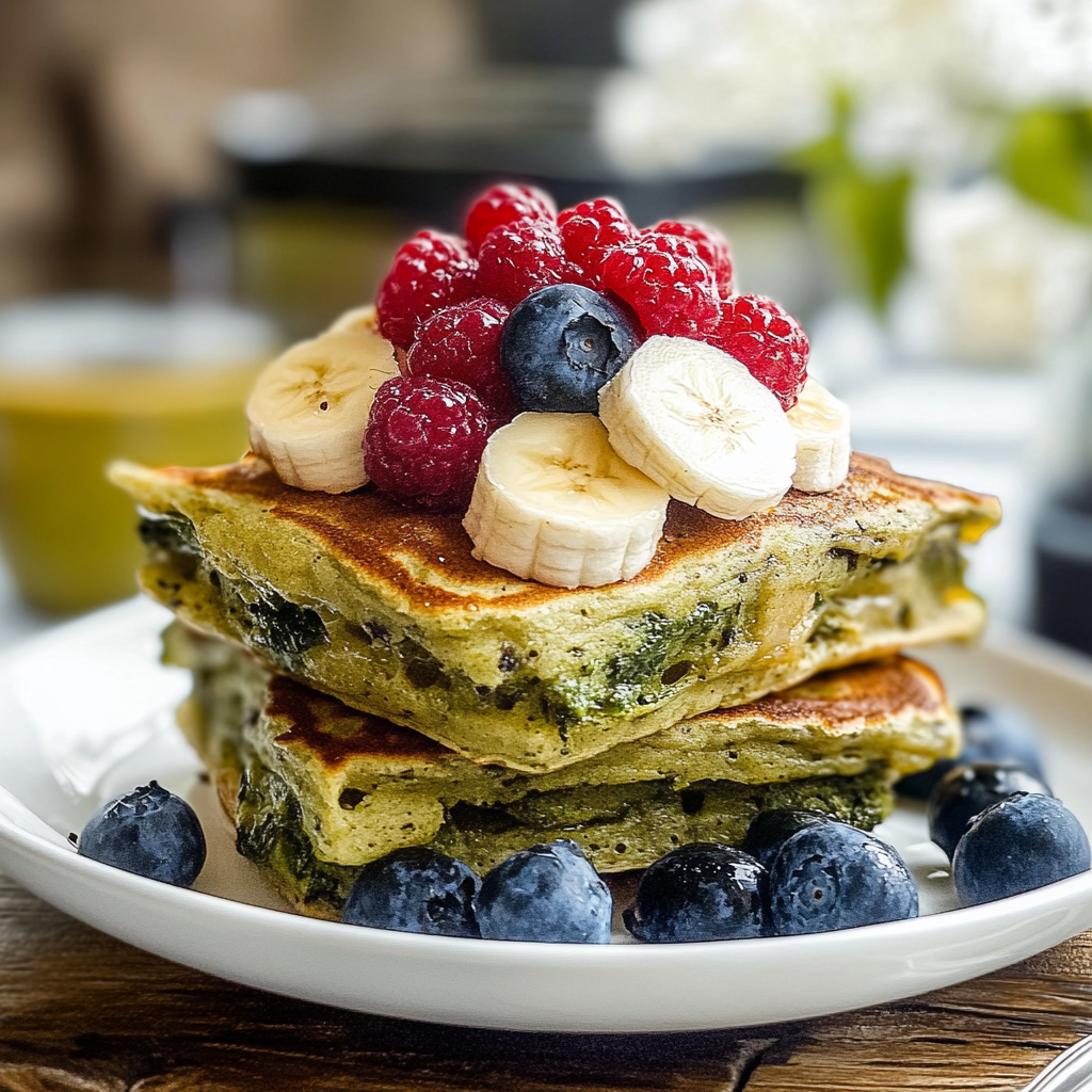 Spinach Banana Sheet Pan Pancake