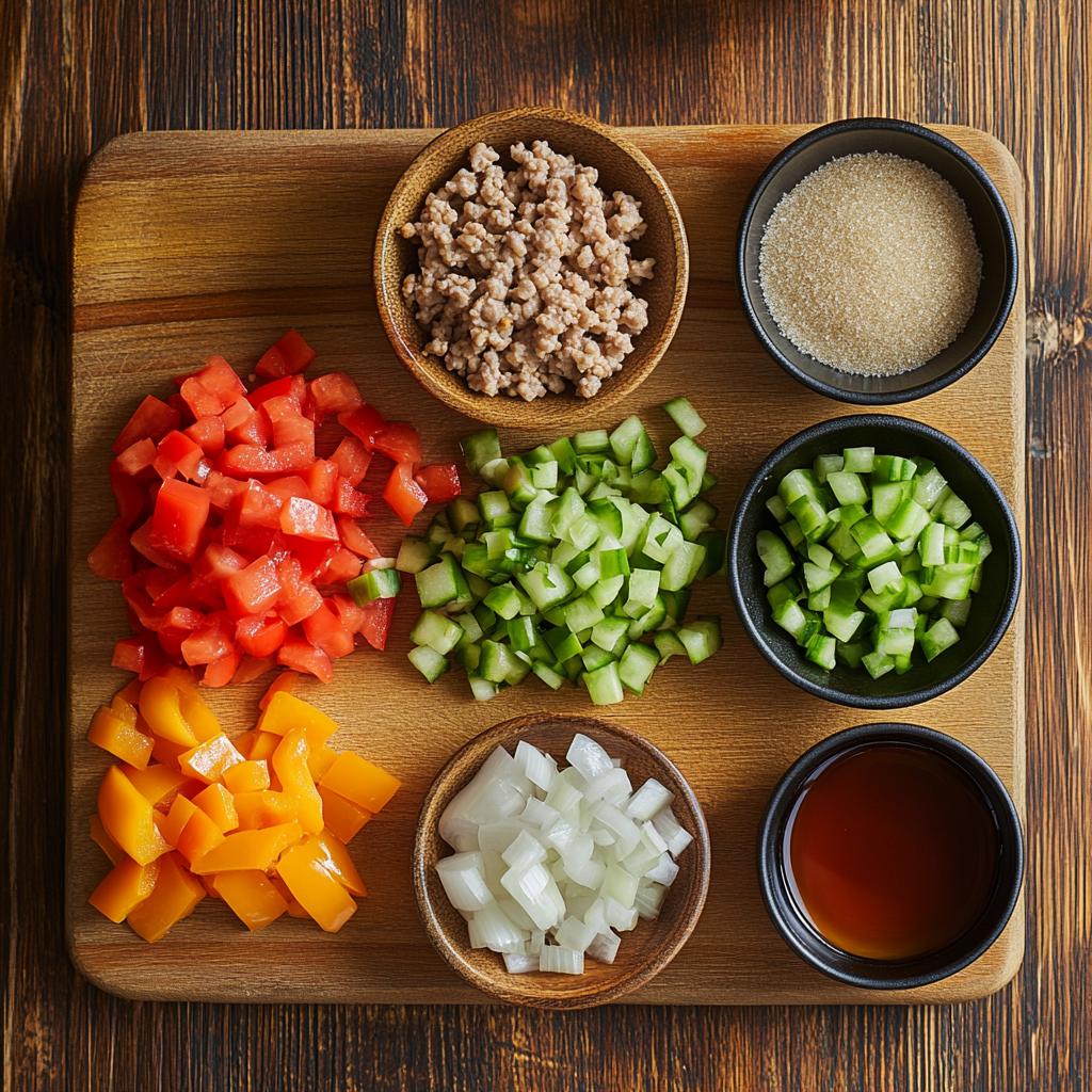 Sweet & Sour Ground Chicken ingredients