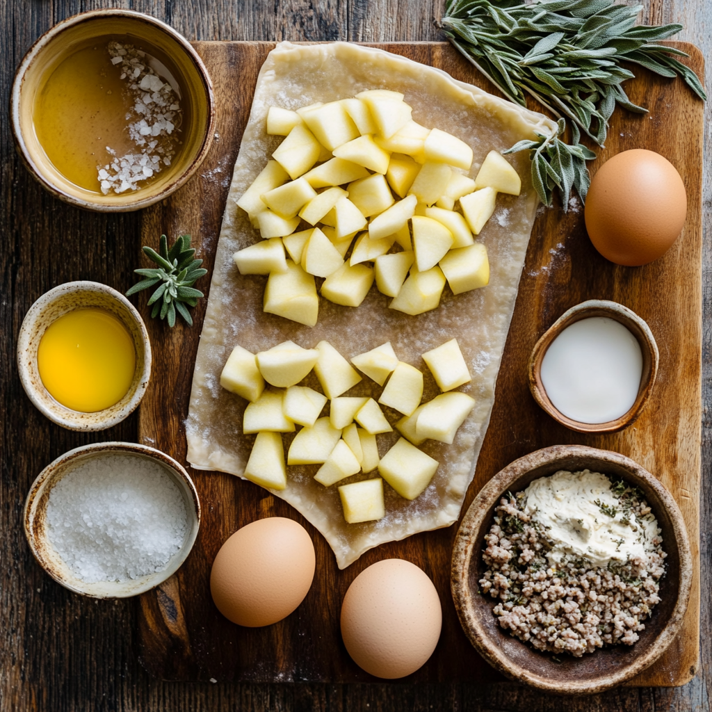 Turkey Apple Sausage Rolls ingredients