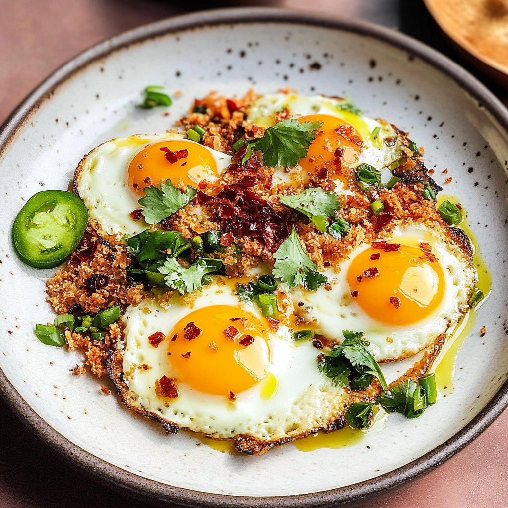 Turkish Fried Eggs with Chili Crisp