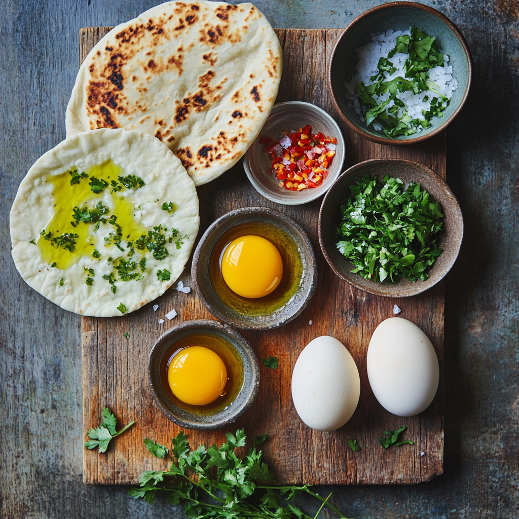 Turkish Fried Eggs with Chili Crisp ingredients