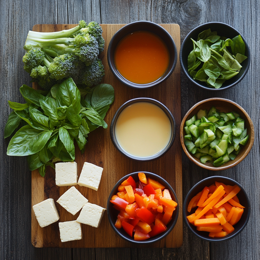 Vegan Thai Red Curry ingredients