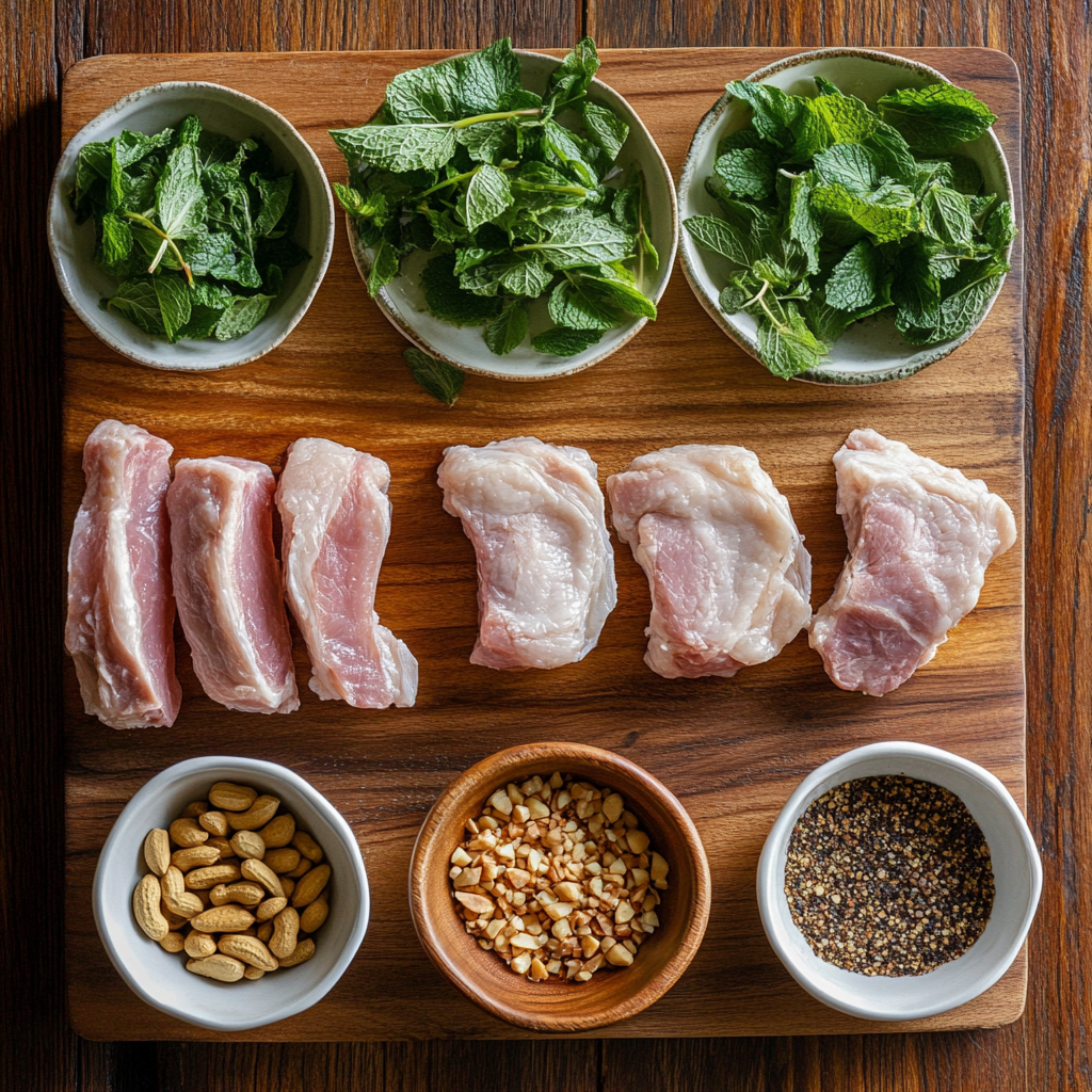 Vietnamese-Style Meat Jun ingredients