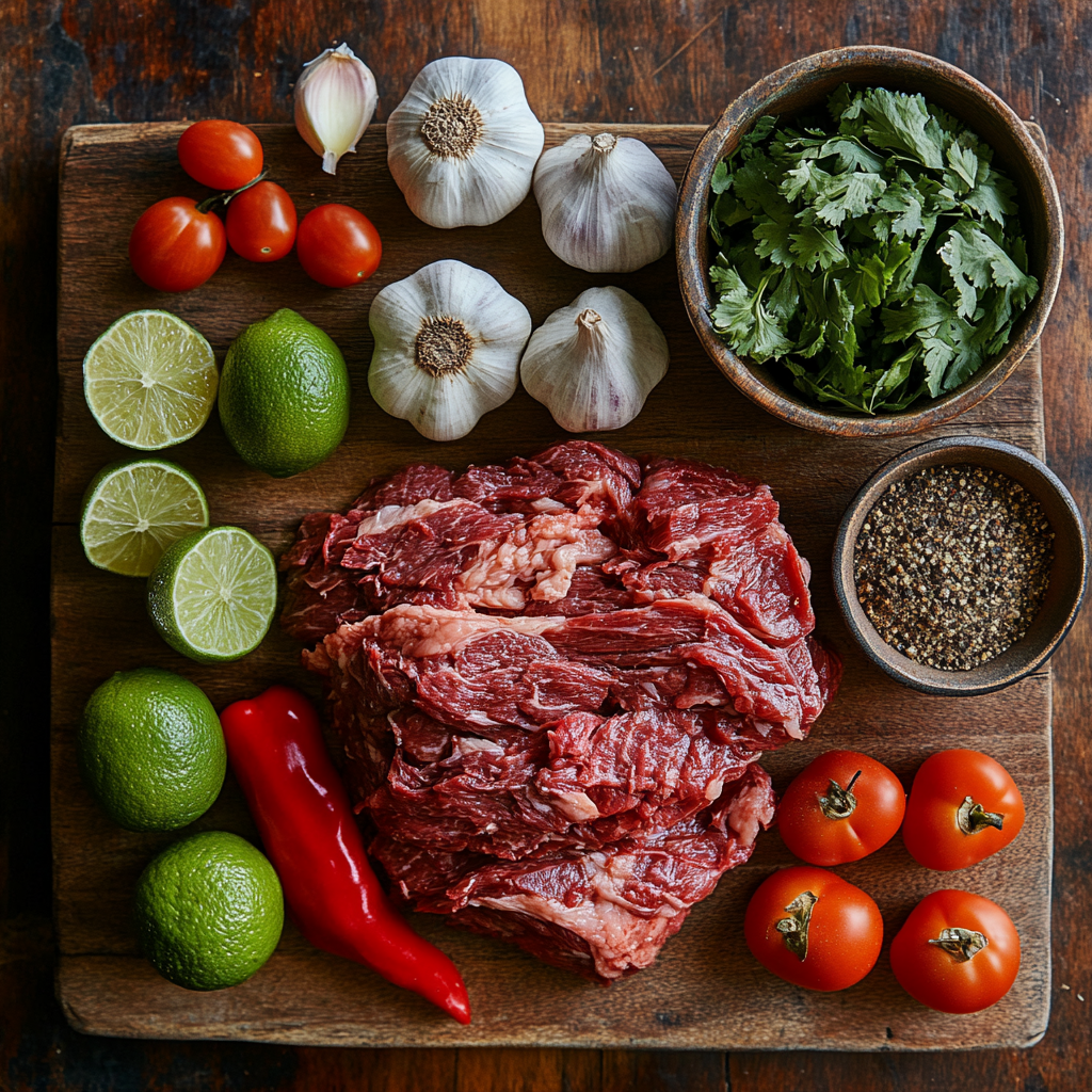 Authentic Birria ingredients