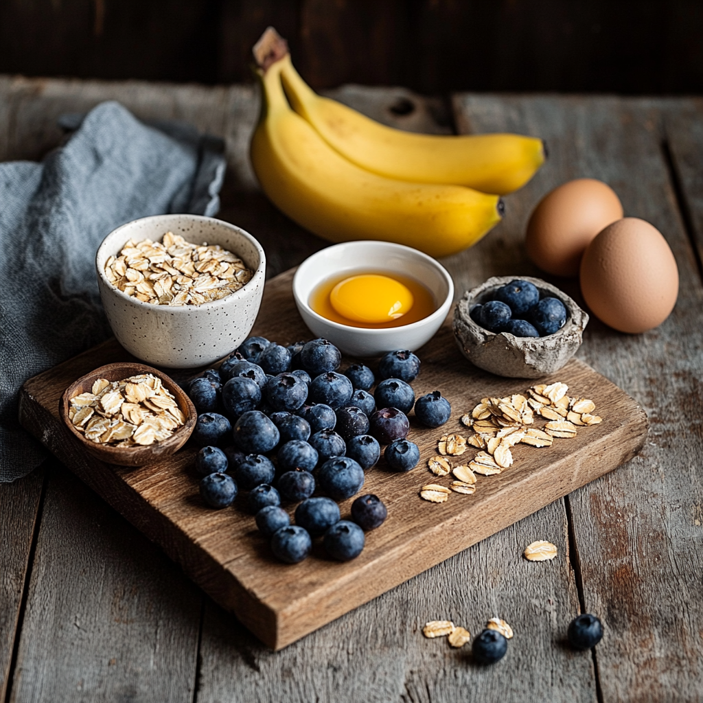 Blueberry Banana Almond Breakfast Bars ingredients