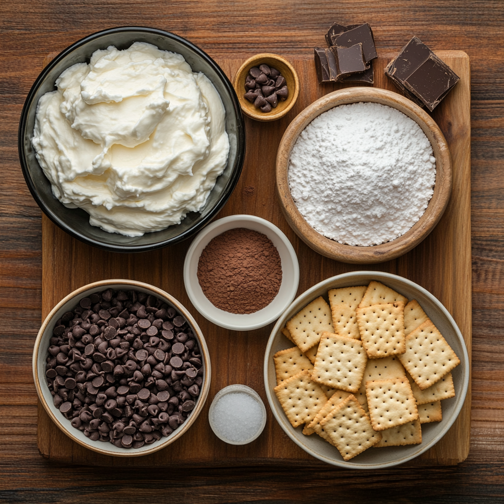 Cannoli Icebox Cake ingredients