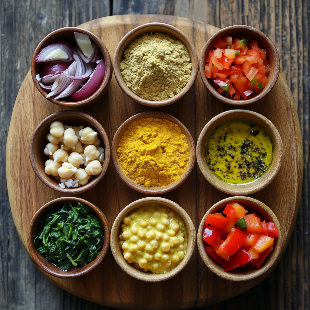 Chickpea Flour Omelette ingredients