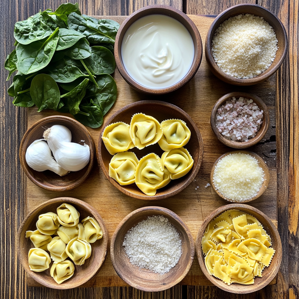 Creamy Sausage and Tortellini Soup ingredients