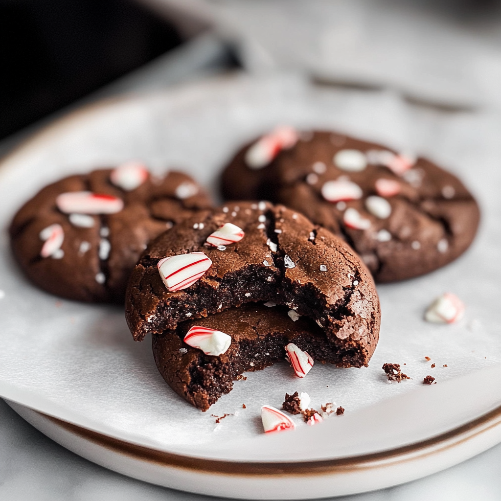 Fudgy Peppermint Brownie Cookies