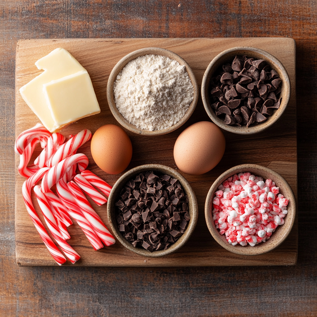 Fudgy Peppermint Brownie Cookies ingredients