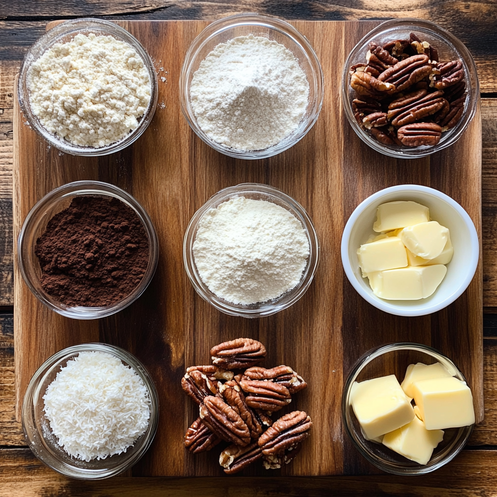 German Chocolate Cake ingredients