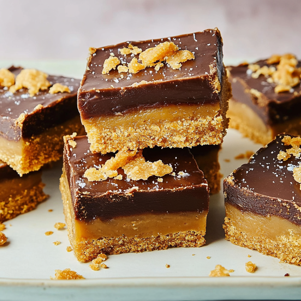 Gingerbread Millionaire Shortbread Bars