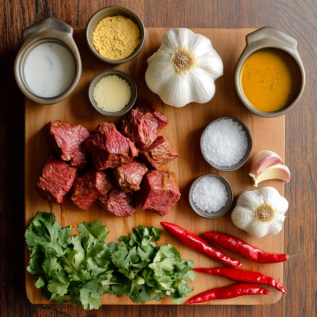 Instant Pot Beef Curry ingredients