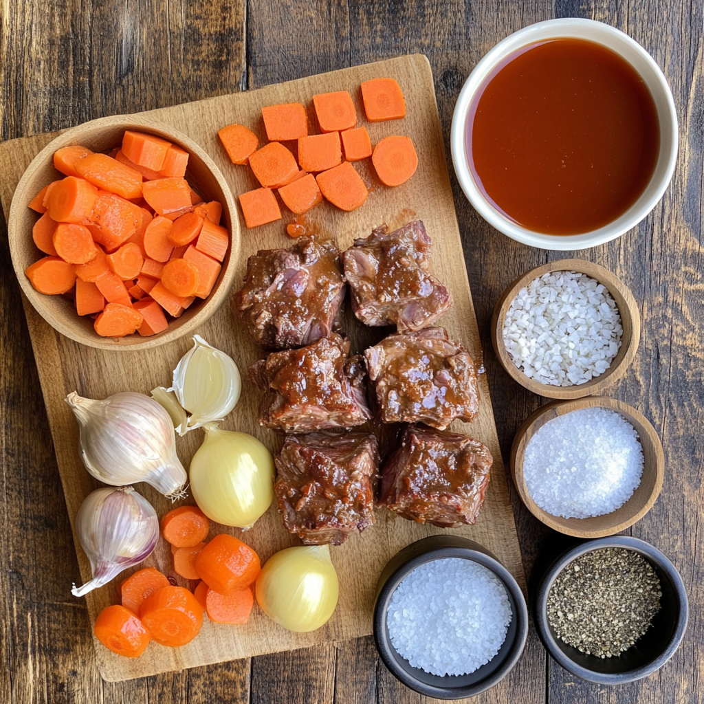 Instant Pot Oxtail Stew ingredients