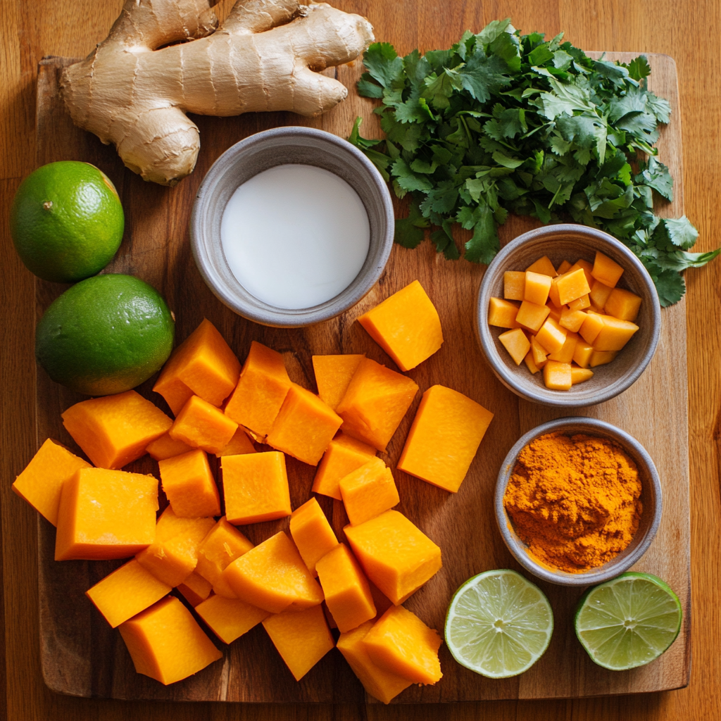 Kabocha Squash Coconut Curry ingredients
