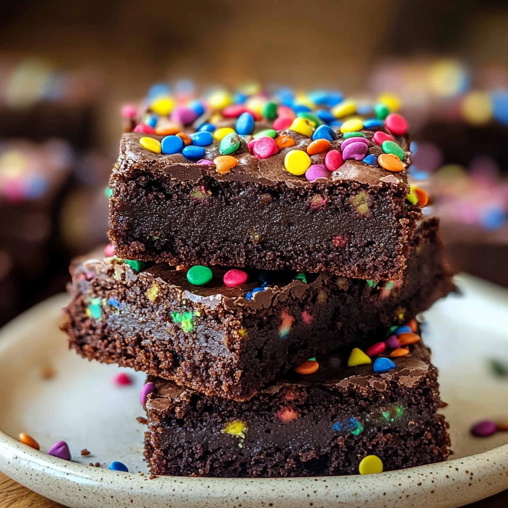 Rainbow Chip Brownies