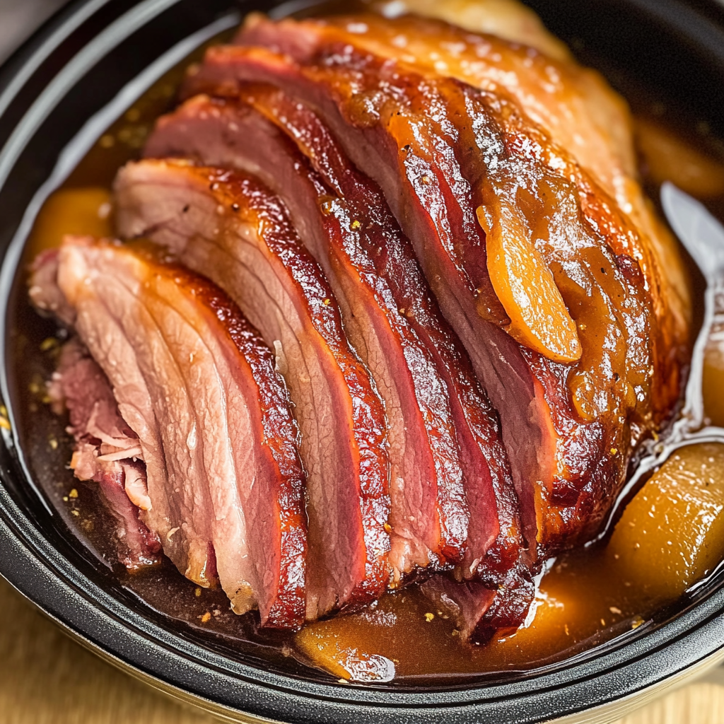 Slow Cooker Apple and Clove Ham