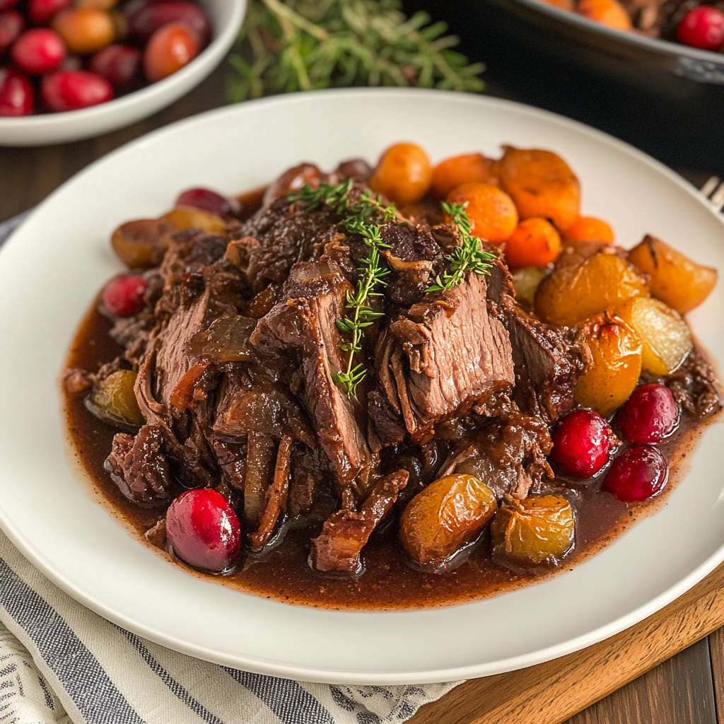 Slow Cooker Cranberry Pot Roast