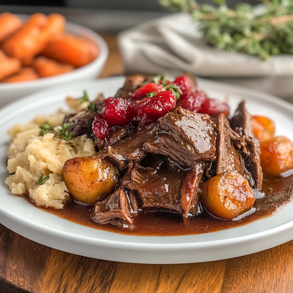 Slow Cooker Cranberry Pot Roast